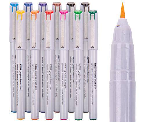 Kent Brush Pens Pack of 12