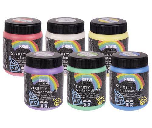 Kreul Streety Washable Sidewalk Paint 200 mL Set of 6