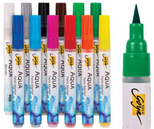 SOLO GOYA Aqua Paint Marker Classic Colors 6er Set - I AM CREATIVE
