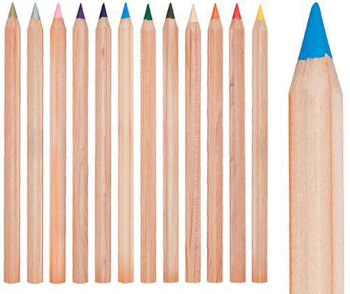 LYRA Color Giants, Lápices de colores de madera, hexagonal, grueso, natural, Estuche cartón, 12 colores surtidos LYRA Color Giants, Lápices de colores de madera, hexagonal, grueso, natural, Estuche cartón, 12 colores surtidos