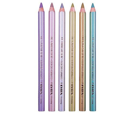 Lyra Giant Pencils Hex Metallic Pack of 6