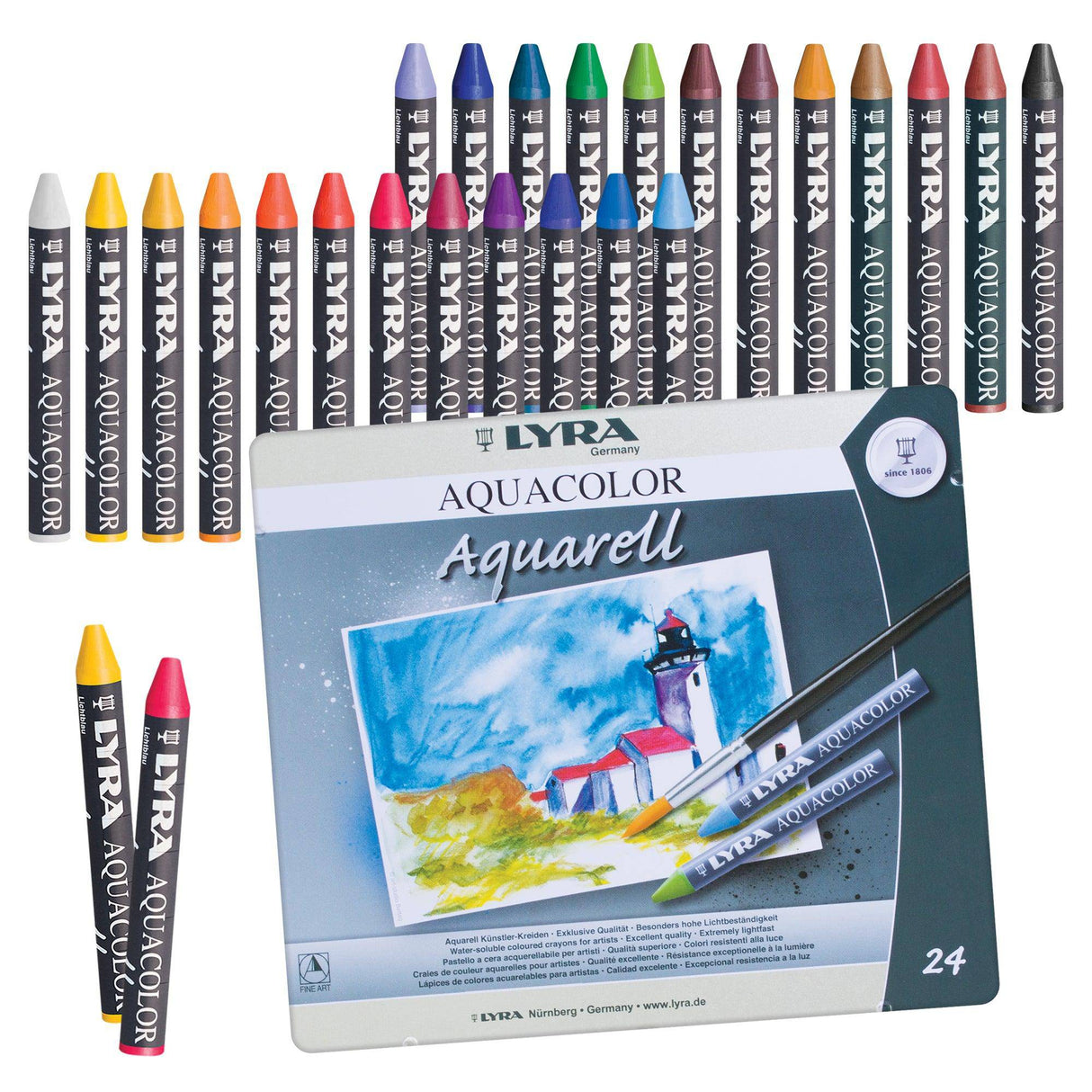 Lyra Aquacolor Coloured Crayons