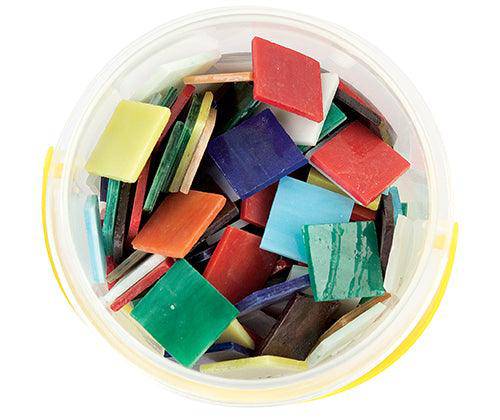 Glass Coloured Mosaic Tiles 25x25mm 1kg