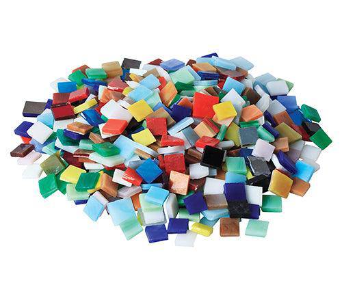 Glass Coloured Mosaic Tiles Mini 10x10mm 1kg