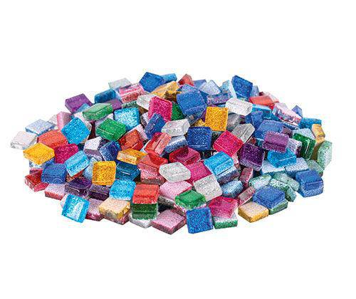 Glass Glitter Coloured Mosaic Tiles Mini 500g