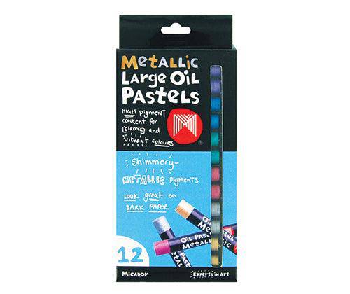 Micador Large Oil Pastels Metallic Pack of 12