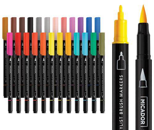 Stylist Brush Markers Pack of 24 - Zart