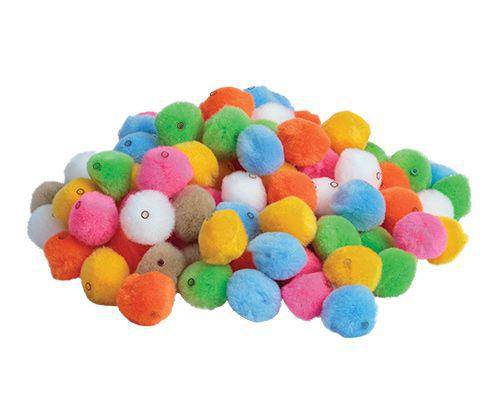 Pom Poms with Hole 20mm Pack of 100