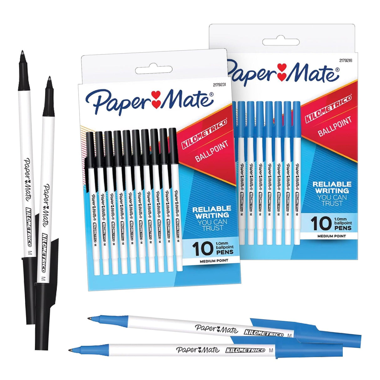 Paper Mate Kilometrico Ballpoint Pens Pack of 10