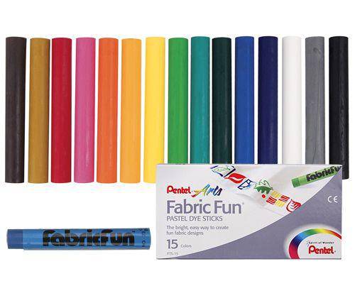 Pentel Fabric Pastels Coloured Pack of 15