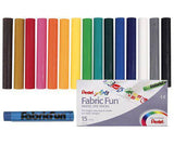 Pentel Fabric Pastels Coloured Pack of 15