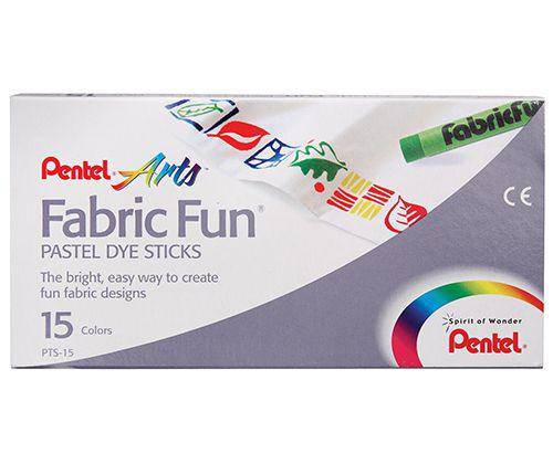 Pentel Fabric Pastels Coloured Pack of 15