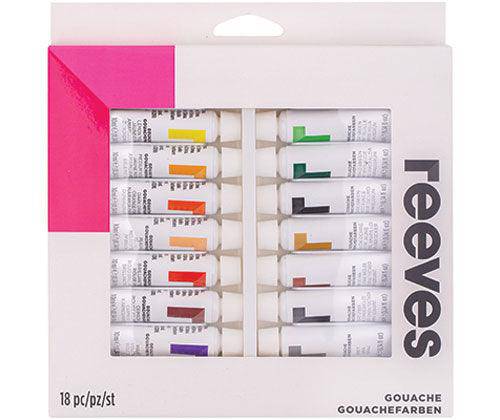 Reeves Gouache 10ml Colours Pack of 18