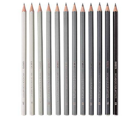 Micador Greys Pencils Pack of 12