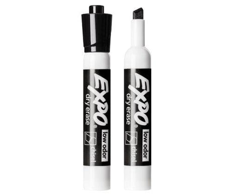 Sharpie/Expo Whiteboard Markers Chisel Black Pack of 12