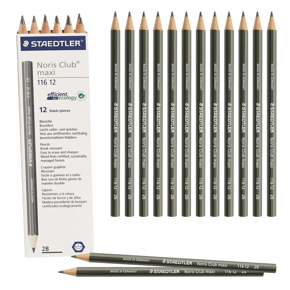 Noris Maxi Blacklead Pencils Pack of 12