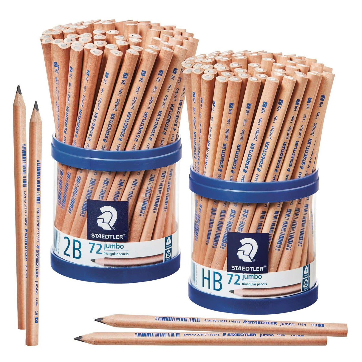 Staedtler Natural Jumbo Triangular Pencils Pack of 72