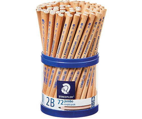 Staedtler Natural Jumbo Triangular Pencils Pack of 72