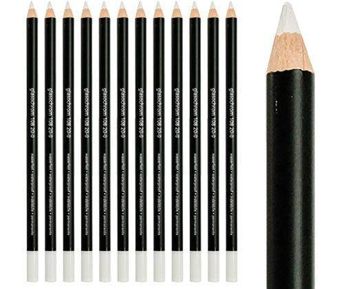 Glasochrom Pencils White Pack of 12