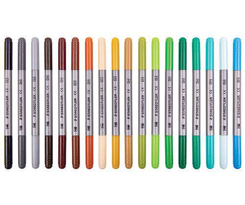 Staedtler Double-Ended Fibre Tip Coloured Pens