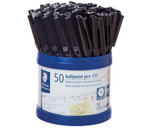 Staedtler Stick Ballpoint Pen Black Pack of 50