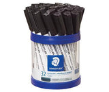 Staedtler Whiteboard Markers Black Pack of 32