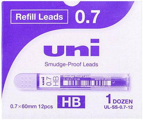 Mechanical Pencil Refill Leads 0.7mm HB Pack of 12