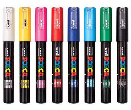 POSCA Marker PC-1M Fine Coloured Pack of 8