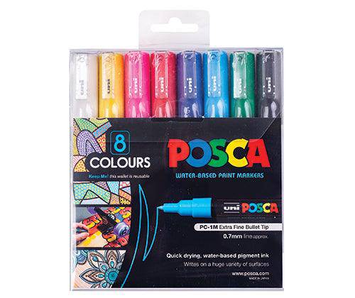 POSCA Marker PC-1M Fine Coloured Pack of 8