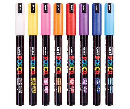 POSCA Marker PC-1MR Ultra Fine Coloured Pack of 16