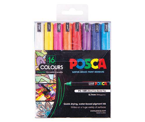 POSCA Marker PC-1MR Ultra Fine Coloured Pack of 16