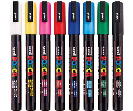 POSCA Marker PC-3M Fine Coloured Pack of 8