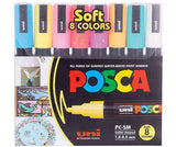 POSCA Marker PC-5M Bullet Soft Colours/Pastel Pack of 8