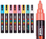 POSCA Marker PC-5M Bullet Soft Colours/Pastel Pack of 8