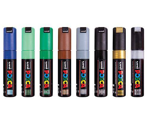 POSCA Marker PC-8K Chisel Coloured Pack of 16