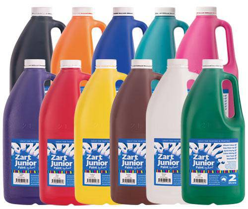 Zart Junior Paint 2L Assorted Colours Pack of 11