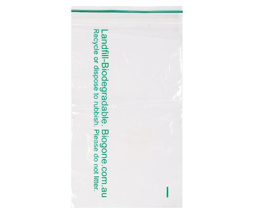 Biodegradable Zip Lock Bags 15 x 22.5cm Pack of 100