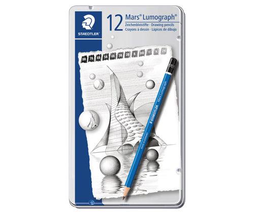 Mars Lumograph Pencils Assorted Grades Set of 12