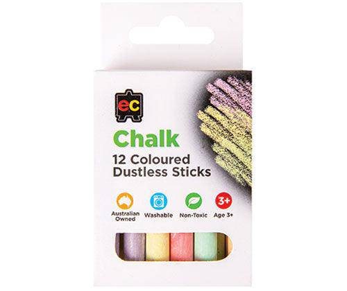 Coloured Chalk Pack of 12