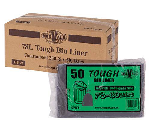 Premium 78L Bin Liners Pack of 250