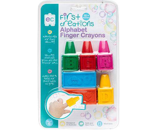 Easi-Grip Alphabet Finger Crayons Set of 6