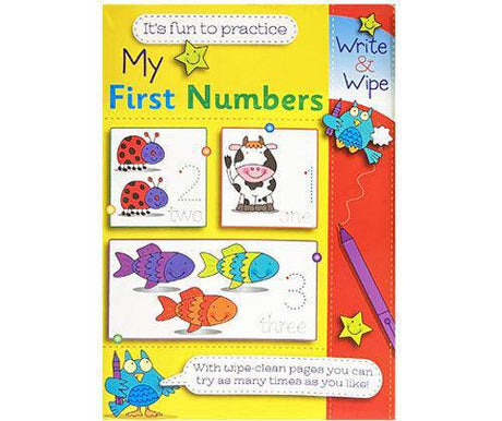 ABC + Numbers Write and Wipe Books Set of 12 (6 each)