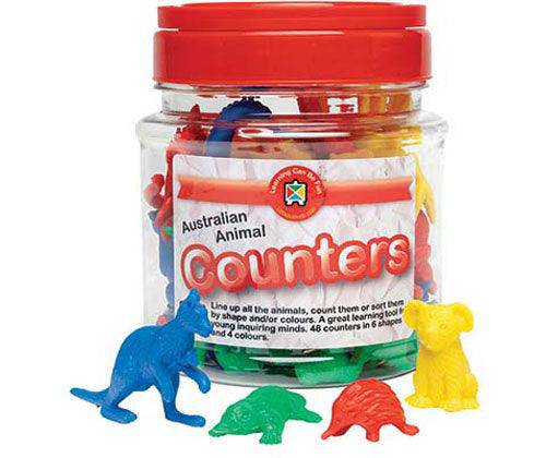 Australian Animal Counters Jar of 48