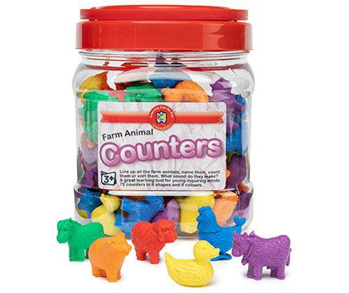 Farm Animal Counters Jar Pack of 72