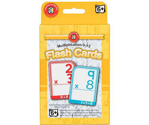 Flash Cards Multiplication 0-12