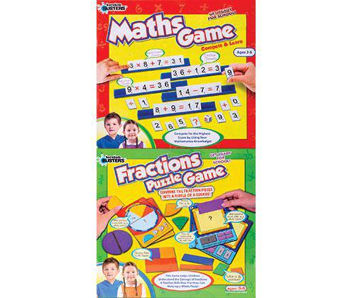 Fractions Puzzle Game + Maths Game Twin Pack