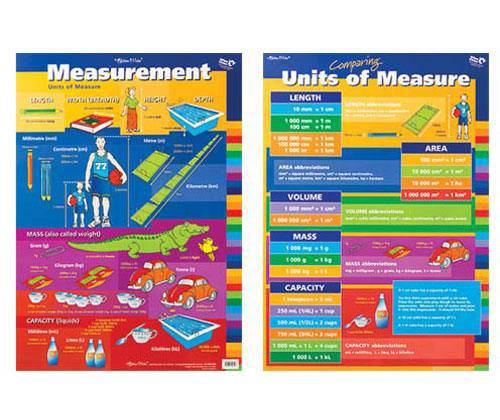 Measurement/Units of Measure Double Sided Chart