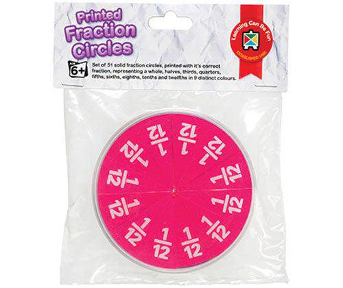 Printed Fraction Circles Hangsell