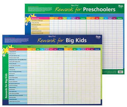 Rewards For Preschool/Big Kids Wall Chart