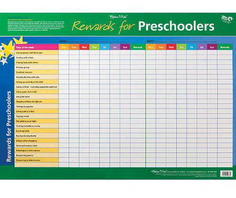 Rewards For Preschool/Big Kids Wall Chart